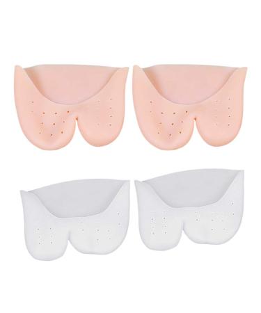 FARUTA 2 Pairs Silicone Gel Pointe Ballet Dance Shoe Toe Caps Pads Protector with Breathable Hole for Girls Women