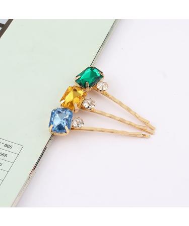 12 PCS Retro Crystal Hair Pins - Vintage Decorative Bobby Pins for Women and Girls - Buy Online on GoSupps.com