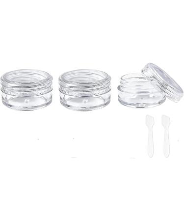 LECUNE 3-Piece Refillable Cream Stick Set - 30ml Transparent Plastic Ointment Containers with Lids & Liners for Lotion Cream & Cosmetics - Includes 2 Spatulas - Ideal for Travel & DIY - Buy Online on GoSupps.com