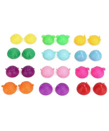 Cyrank contact lens container 12 pieces of contact lenses portable adorable animal shape contact lens container container mini-travel storage box for eye contact lenses