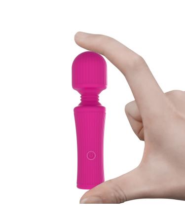 Powerful Mini Massager, Small Handheld Personal Massager with 10 Vibration Modes Waterproof Cordless Massager for Neck Shoulder Back Body Massage Sports Recovery Muscle Aches Pink