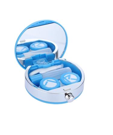 Contact Lens Travel Kit Mini Contact Lens Holder Eye Care Lens Case Set for Daily Outdoor Use (Black)