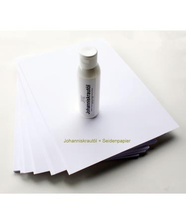 Set - 250ml St. John's Wort oil + 100 sheets of tissue paper (37.5 cm x 50.0 cm) for Dorn Method/Breuss Massage