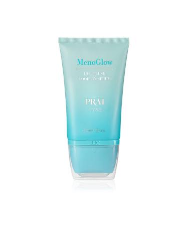 PRAI MenoGlow Hot Flush Cool Fix Serum (60ml) - Refreshing Rollerball Gel Instantly Cools Hot Flushed Skin and Decreases Signs of Aging