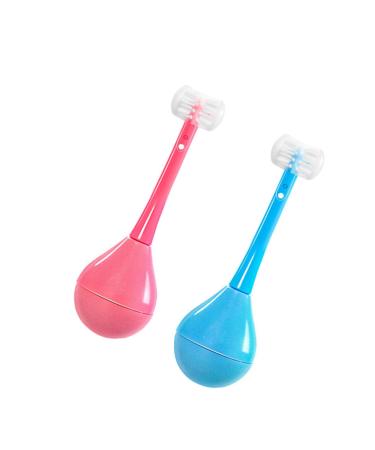Frcolor 2 pieces Tumbler useful Tumbler children toddler Smooth bristle brush children toothbrushes tooth cleaning tools manual