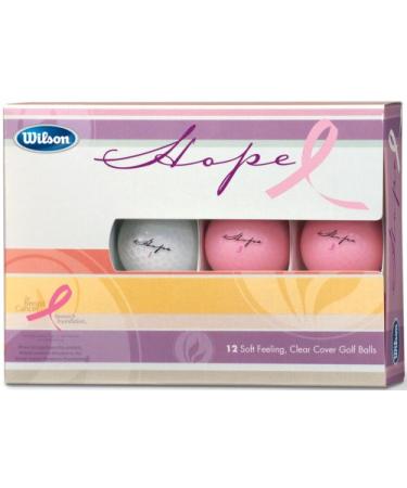 Wilson Hope Golf Ball - Pack of 12 12 Ball Pack Pink, Clear