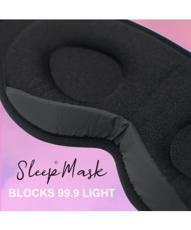 Arana AQ/Black Dream Sleep Mask for Men and Women - Comfortable Blindfold for Better Sleep - Buy Online on GoSupps.com
