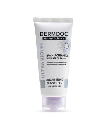 DERMDOC 4% Niacinamide Sunscreen with SPF 50 (50 gm) | Sunblock | Sunscreen for Oily Skin | PA +++ | UV Protection