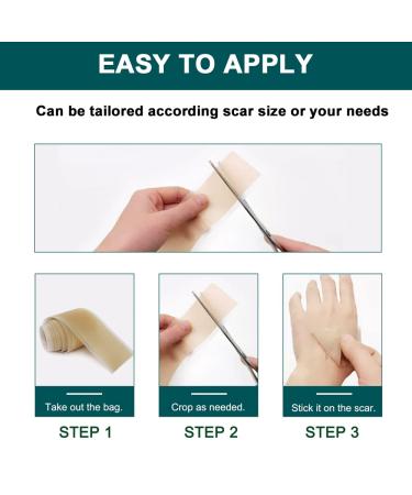 Medical Grade Silicone Scar Sheets 1.6x120 Inch - Reusable Tape Roll for Scar Removal on Face & Body - Surgery, C-Section, Keloid, Burn, Acne - Buy Online on GoSupps.com