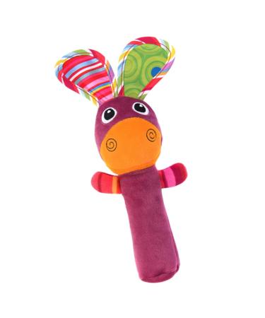 UPKOCH 2pcs Plush Hand Rattle Toys for Toddlers - Soft Stuffed Animal Rattles | Ideal Gift for Infants - Brown Color - Buy Online on GoSupps.com