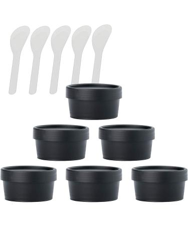 empty jars with lids cosmetic jar B0CKBVKX5Z6 PC Empty 200ml Pink Facial Mask Wide Mouth Plastic Jars 200g Leakproof Cosmetic Pot Container with Lids with 6 PC Spatula (Color : Roze Size : 100ml) (