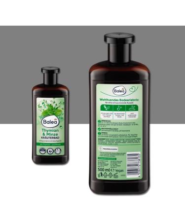 Balea Set of 3 herbal bath products: thyme and mint lavender eucalyptus 3 x 500 ml - Buy Online on GoSupps.com