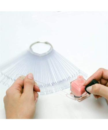 100 Piece Nail Polish Color Cards - Transparent Nail Art Templates & Chopsticks for Artificial Nails - Buy Online on GoSupps.com