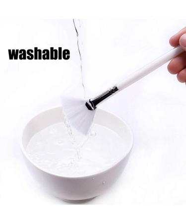 4 Pcs Soft Facial Applicator Brushes for Peel Glycolic Mask - Orange-White - Buy Online on GoSupps.com