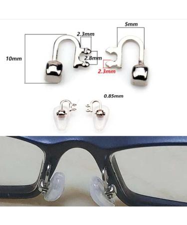 Premium Glasses Repair Set: Metal Ear Hooks Replacement Nose Pads & Cushion Arms - Buy Online on GoSupps.com