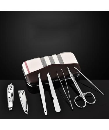 Manicure Kit Stainless Steel 7-Piece Home Personal Care Tool Nail Clippers Set Decoration Nail Nail Tool Set Suitable for Outdoor Travel Nail Clippers Kit - Buy Online on GoSupps.com