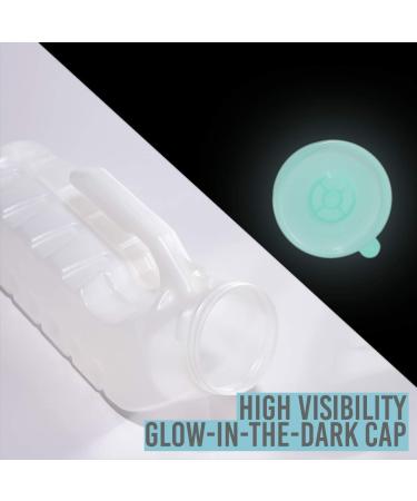 Men's Glow in The Dark Urinals - 2 Pack 32oz Portable Urine Bottles for Travel - Male Urinal with 1000mL Capacity - Convenient Plastic Pee Bottles for Men - Buy Online on GoSupps.com