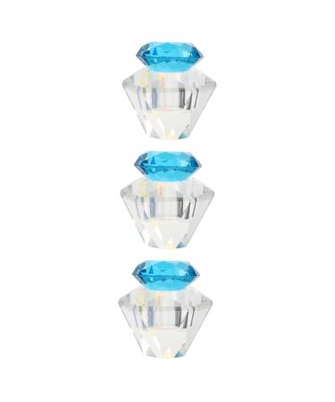 minkissy 3 Pcs Nail Art Crystal Cup Glass Dappen Dish Dappen Dish Bowl Crystal Dappen Dish Glass Containers with Lids Diamond Dappen Dish Glass Tumbler Acrylic Washing Dishes White Crystal 5.5x5.5cmx3pcs Bluex3pcs