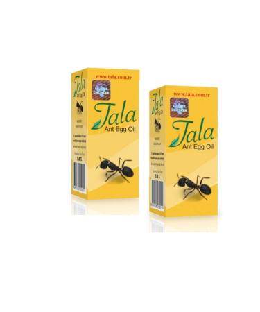 Tala 2 x Oilhair Oil Hair Removal Bottles Genuine Organic Long-Lasting Hair Reduction Solution Tala Anti-Egg Oil 20 ml 0.7 oz Tala
