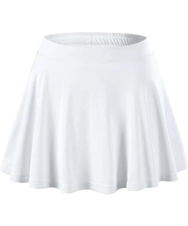 zdhoor Girls' Active Sport Skort with Shorts - White, Size 4-5T | Perfect for Golf, Tennis, Running - Buy Online on GoSupps.com