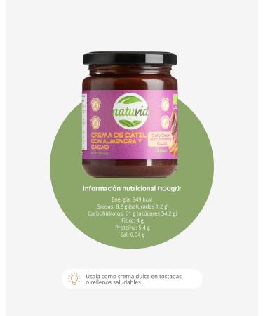 P te Tartiner BIO Dattes Amandes & Cacao Natuvid | 250g | Sans Gluten | Sans Sucres Ajout s & Sans Huile de Palme | Vegan & Naturelle (Seulement 3 Ingr dients) - Buy Online on GoSupps.com