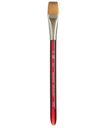 Princeton Velvetouch Series 3950 Paint Brush for Acrylic Oil and Watercolor  Angle Shader 1/2 Inch