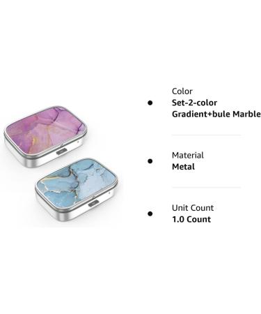 Portable Pill Box Set - Starry Night | Decorative Metal Organizer for Medicine & Vitamins | Unique Gift (2 Pieces) - Buy Online on GoSupps.com