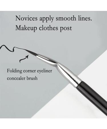 Eye Makeup Gel Eyeliner Brushes Ultra Fine Bent Angled Cosmetics Brush Eyeliner Thin for Gel or Powder Eye Line - Buy Online on GoSupps.com