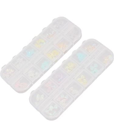 Resin Bow Nail Decor Nail Art Jewelry Bow Portable Glitter for Girls for Salon - Buy Online on GoSupps.com