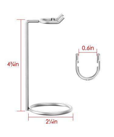 Linkidea 2-Piece Stainless Steel Safety Razor Holder & Shaving Brush Stand - Deluxe Travel Razor Knife Holder (12 cm Silver) - Buy Online on GoSupps.com