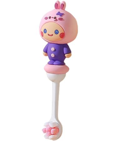 Toddler Training Toothbrush - Soft Bristle Children's Hand Toothbrush in Pink/Rabbit Design for Boys & Girls - Buy Online on GoSupps.com
