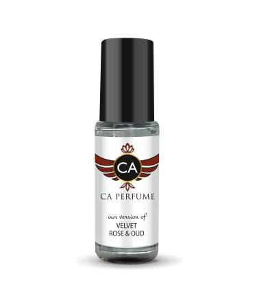 CA Perfume Impression of Jo M Velvet Rose & Oud For Men Replica Fragrance Body Oil Dupes Alcohol-Free Essential Aromatherapy Sample Travel Size Concentrated Long Lasting Roll-On 0.14 Fl Oz/4ml-X1