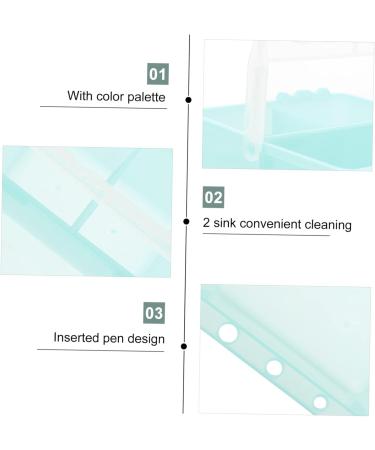 TEHAUX 2pcs Pencil Bucket - Oil Brush Holder & Paint Washer for Artists | 9x10x14.5CM Green - Essential Tool for Oil Painting - Buy Online on GoSupps.com