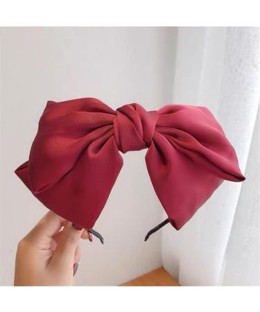 WENLII Bow Knot Headband Female Headband Big Bow Hairband Sweet Headband Hair Accessories (Color : D Size : 1) 1 D