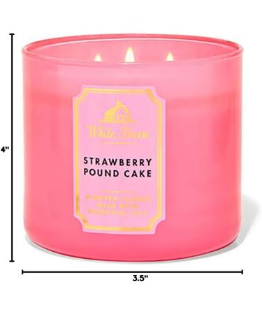 White Barn Strawberry Pound Cake Scented Candle - Essential Oils 14.5 Oz 25-45 Hour Burn Time | International Shipping - Buy Online on GoSupps.com