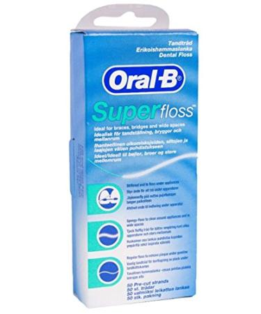 Oral-B Super Floss 50 Pieces Pre-Cut (Pack of 12) 600 Count (Pack of 1)