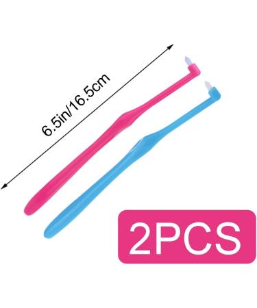 Buy Tufted Interspace Toothbrushes - 2 Pcs Soft Plastic Handle for Orthodontic Care & Detail Cleaning | Extra Clean & Compact - Buy Online on GoSupps.com