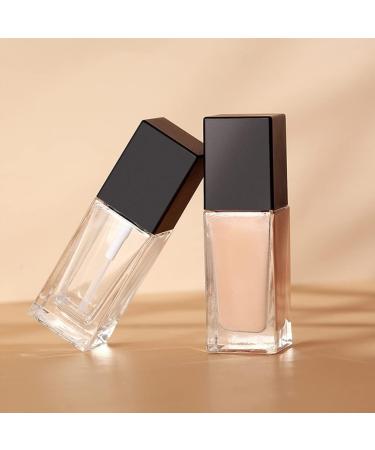 30 ml Transparent Glass Bottles with Black Lid - Premium Quality & International Shipping - Buy Online on GoSupps.com