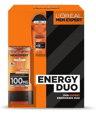 L'Oreal Men Expert Energy Duo Gift Set - 1x Hydra Energetic Shower Gel 1x Thermic Resist Anti-Perspirant Roll On Deodrant - Buy Online on GoSupps.com