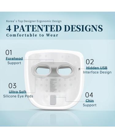 GYH Led Face Light Therapy Mask Red Light Therapy LED Face Mask Professional Blue Green Infrared Light Therapy Wireless&Comfortable Anti Aging & Anti Wrinkle Cloud-SS RB-037 2000mAh - Buy Online on GoSupps.com