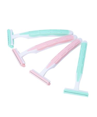 DECORNIJIA 4 Pieces Female Body Hair Remover Razors with Double Nonslip Handle Protective Pads Suitable for Body Hair Durable Easy to Use