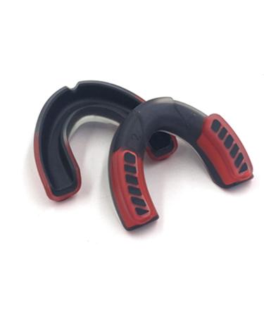 Verdant Touch Athletic Mouthguard | Slim Fit Tooth Protection for Boxing & Soccer | Impact Resistance & Shock Absorption - Black/Red - Buy Online on GoSupps.com
