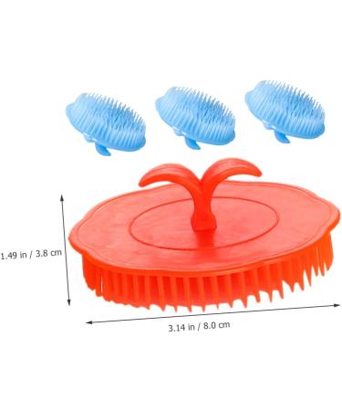 Shop Tovinanna Silicone Scalp Massager - 4-Piece Massage Shampoo Brush for Stress Relief & Hair Care | International Shipping - Buy Online on GoSupps.com
