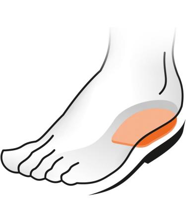 Kaps Orthotic Heel Lift Raise - Genuine Leather & Cork, Self-Adhesive - Achilles Tendonitis Relief - Women UK 2-7 EUR 35-40 Beige - Buy Online on GoSupps.com
