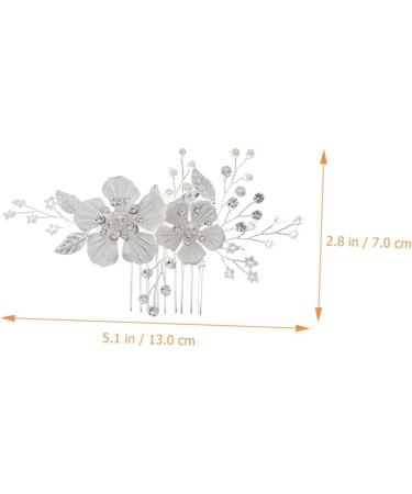 ifundom wedding hair comb clip Bride Flower Hair Comb Flower Hair Clip Bride Wedding Headdress Bride Headdress Bridal Headpieces pearl headpiece bridesmaid Rhinestone flowers accessories - Buy Online on GoSupps.com