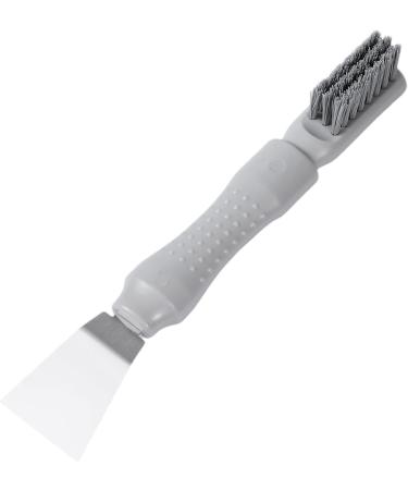 Stove Top Scraper Tool - 2-in-1 Cooktop Cleaning Double Head Scraper with Brush | Non-Slip Household Scraper for Putty and Grease Grime Cleaning for Sinks Faucets Stoves Elbow - Buy Online on GoSupps.com