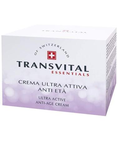  Transvital Essentials Ultra active anti-aging cream based on collagen rice and pomegranate complex hyaluronic acid silver pigments and French rose extract - 50 ml - Buy Online on GoSupps.com