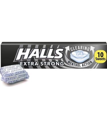 Halls Extra Strong Clearing Menthol Original Flavour Cough Sweets 33.5g (Pack of 3 Bars) Soothing Sore Throat Relief - Buy Online on GoSupps.com
