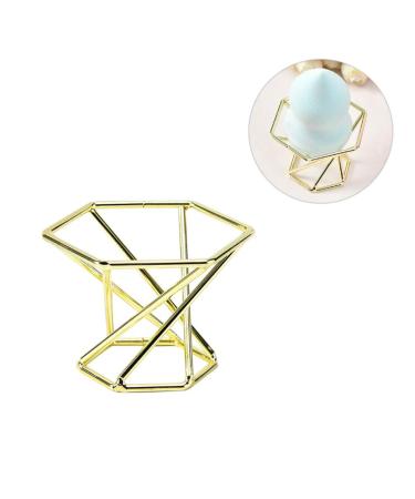 Lurrose Egg Powder Puff Display Stand - 2pcs Golden Makeup Blender Holder for Home & Travel - International Shipping Available - Buy Online on GoSupps.com
