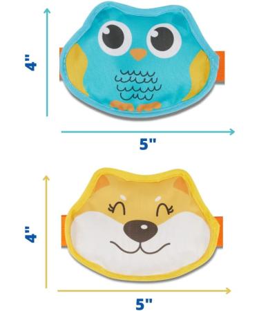 FOMI Kids Hot Cold Gel Ice Packs - 2 Pack Fun Animal Designed Wrap for Pain Relief | Children's Boo Boos, Fever, Sinus Headache | Reusable Compress - Buy Online on GoSupps.com